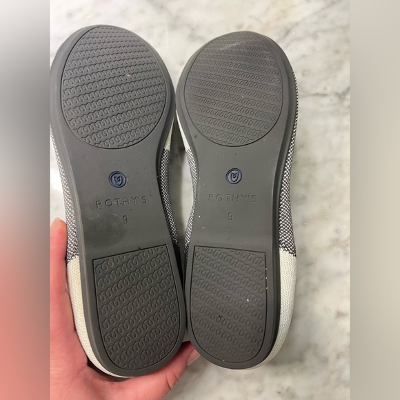 Rothy's Gray and White Patterned Flats - Picture 7 of 8